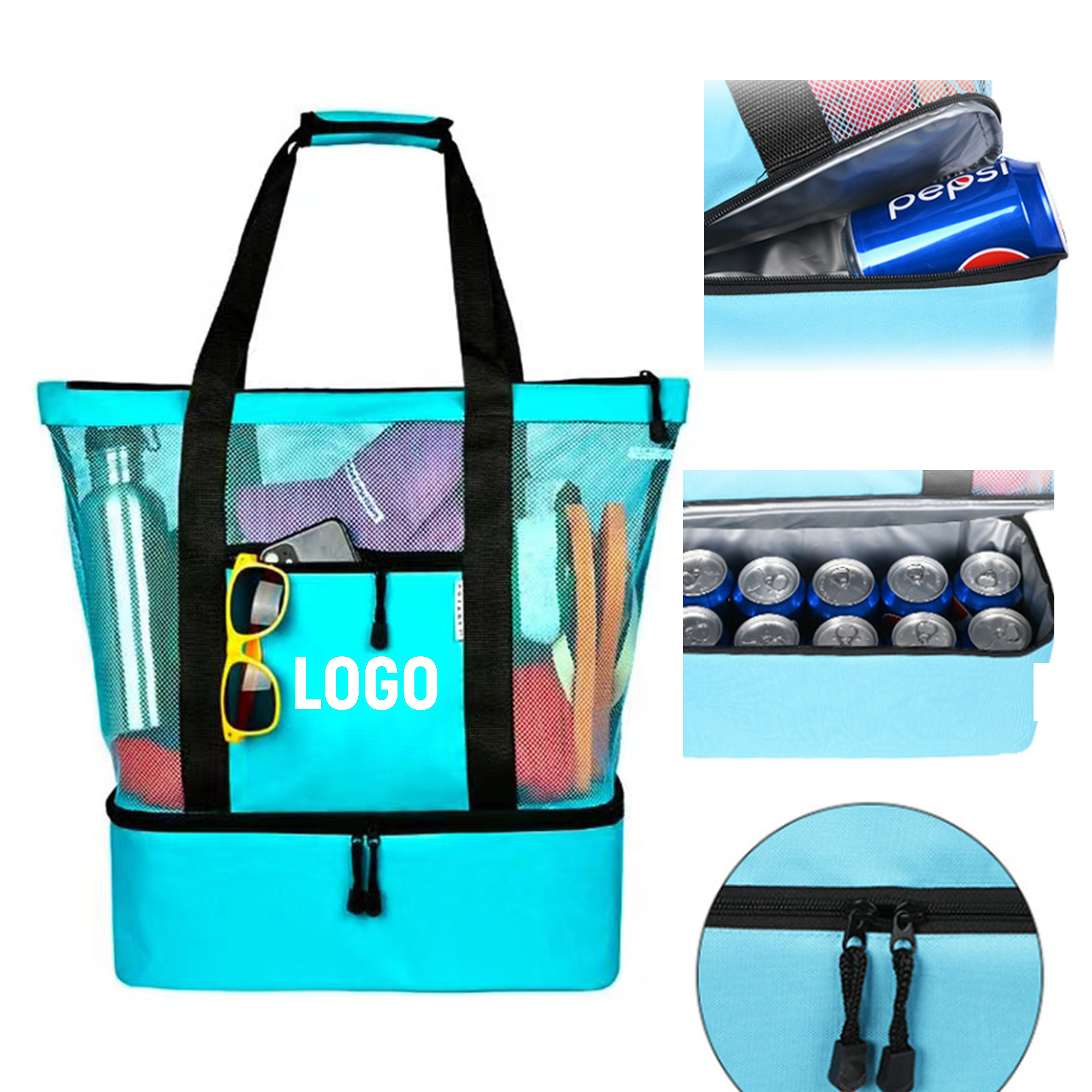 Beach Tote Bag With Cooler Insulated Detachable Pool 1