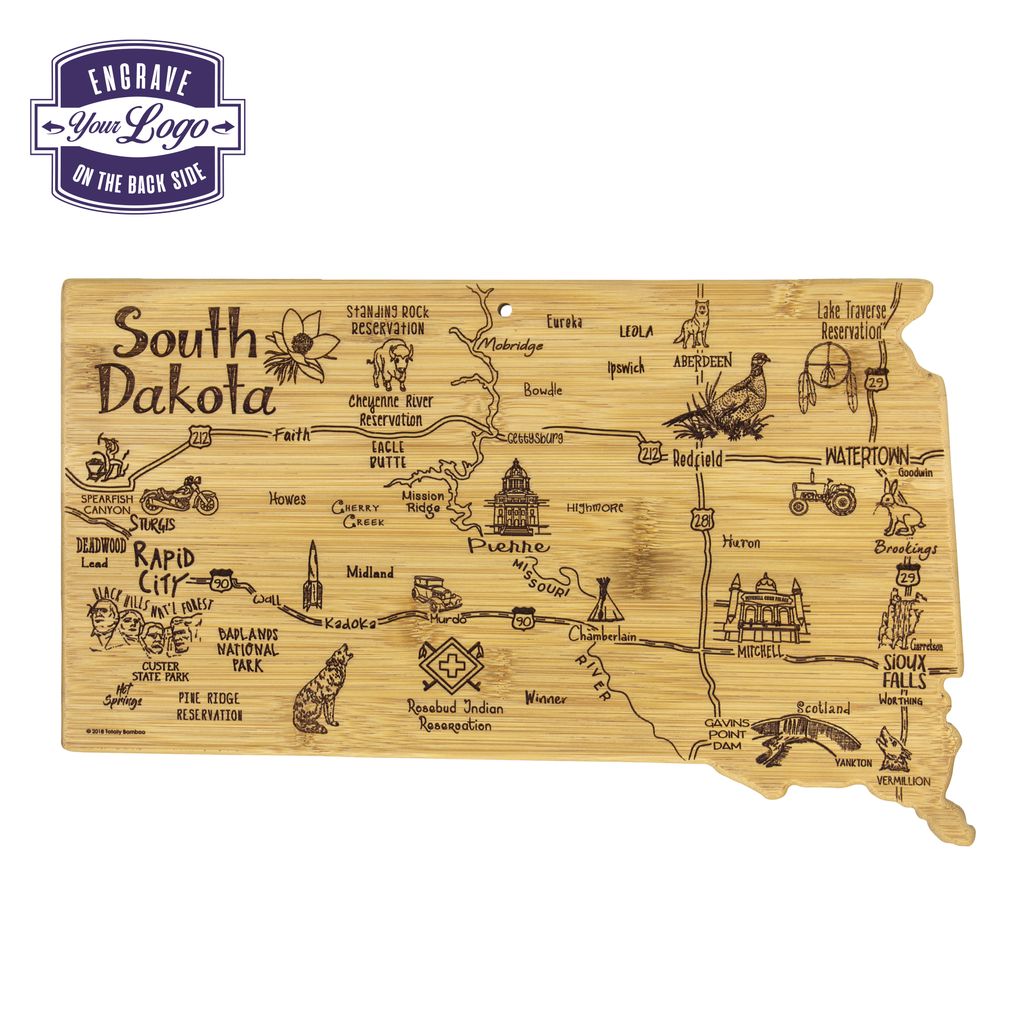 Destination South Dakota Cutting & Serving Board 9