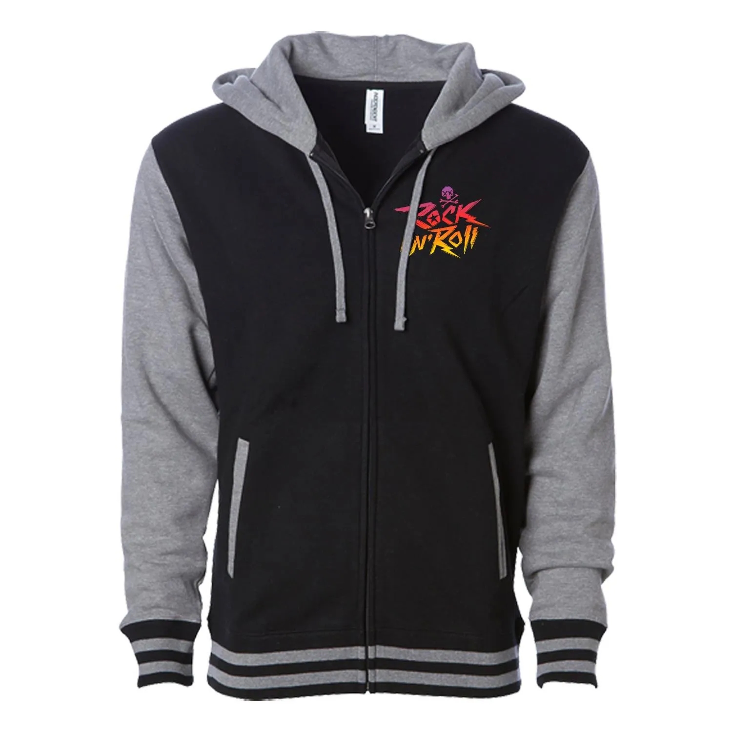 Independent Trading Co. Unisex Varsity Zip Hood