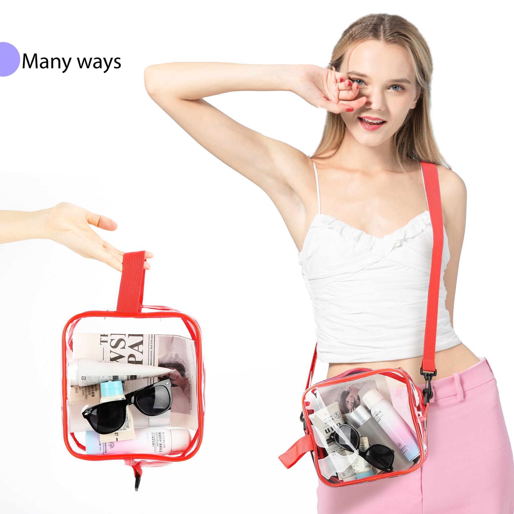 Clear PVC Crossbody Sports Pack 2
