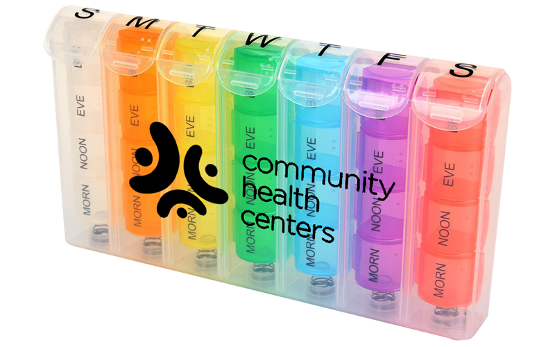 Rainbow Pop-Up Weekly Pill Box