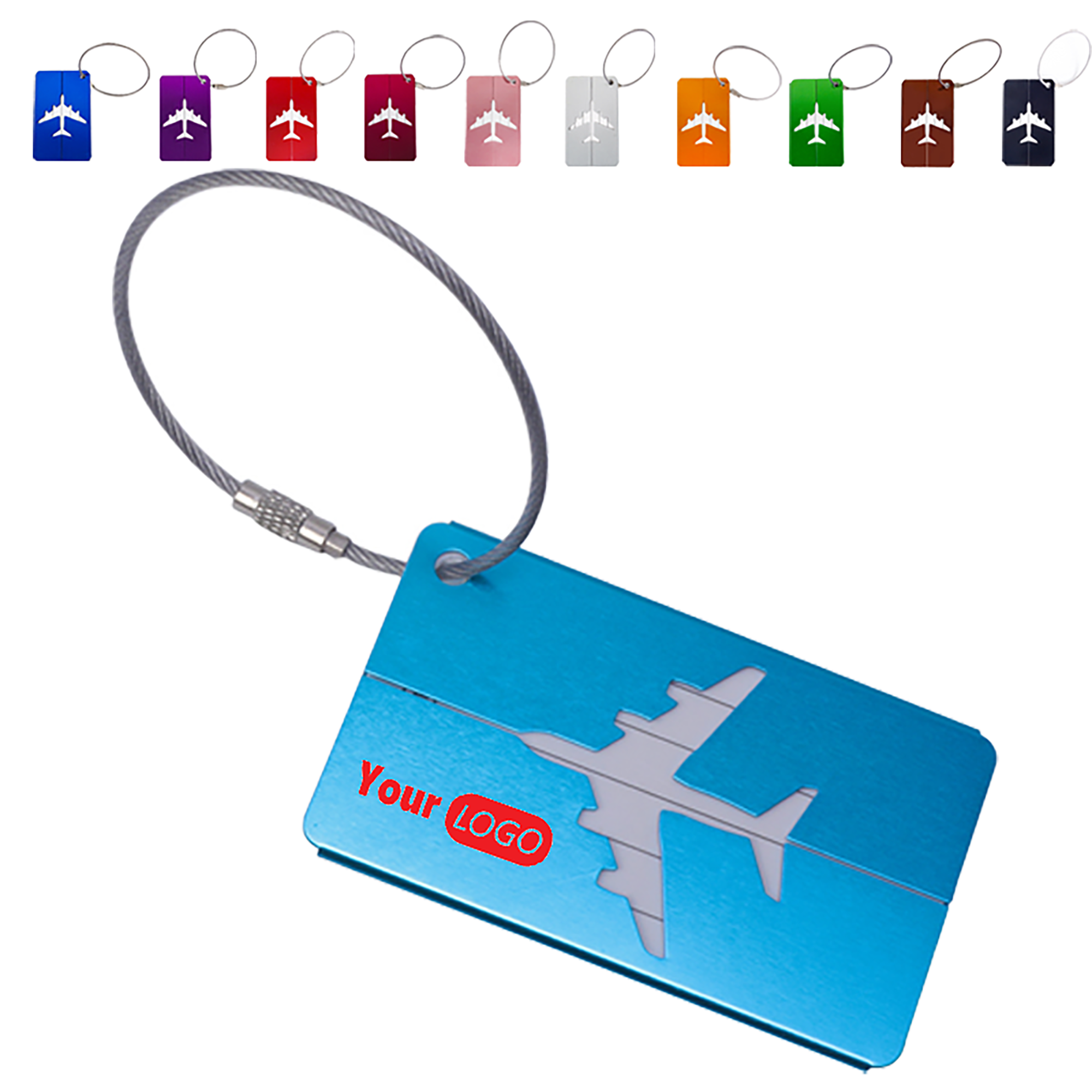 Aircraft-Design Aluminum Baggage Tag 2