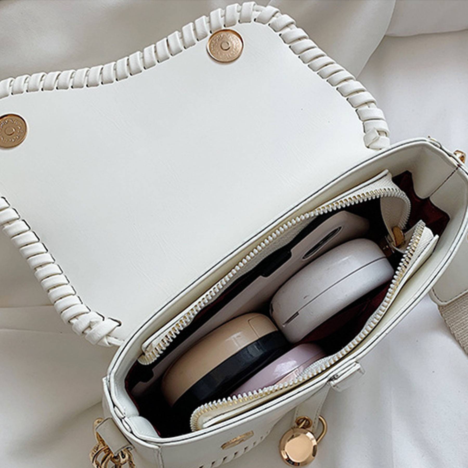 PU Leather Ladies Saddle Handbag Crossbody Bag 7