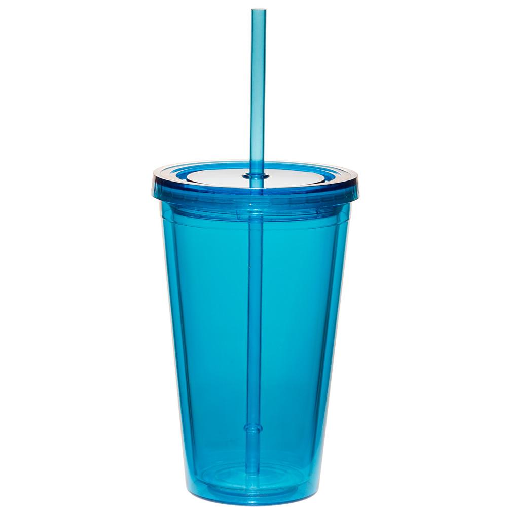 16 oz Double Wall Acrylic Tumbler with Straw 8