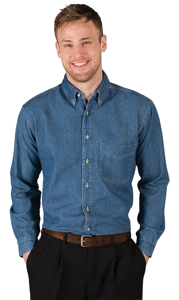 Men's L/S 100% Cotton Denim Shirt 4