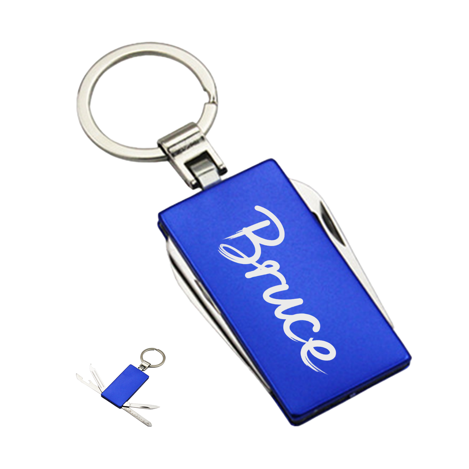 Outdoor Stainless Steel Folding Knife Keychain 2
