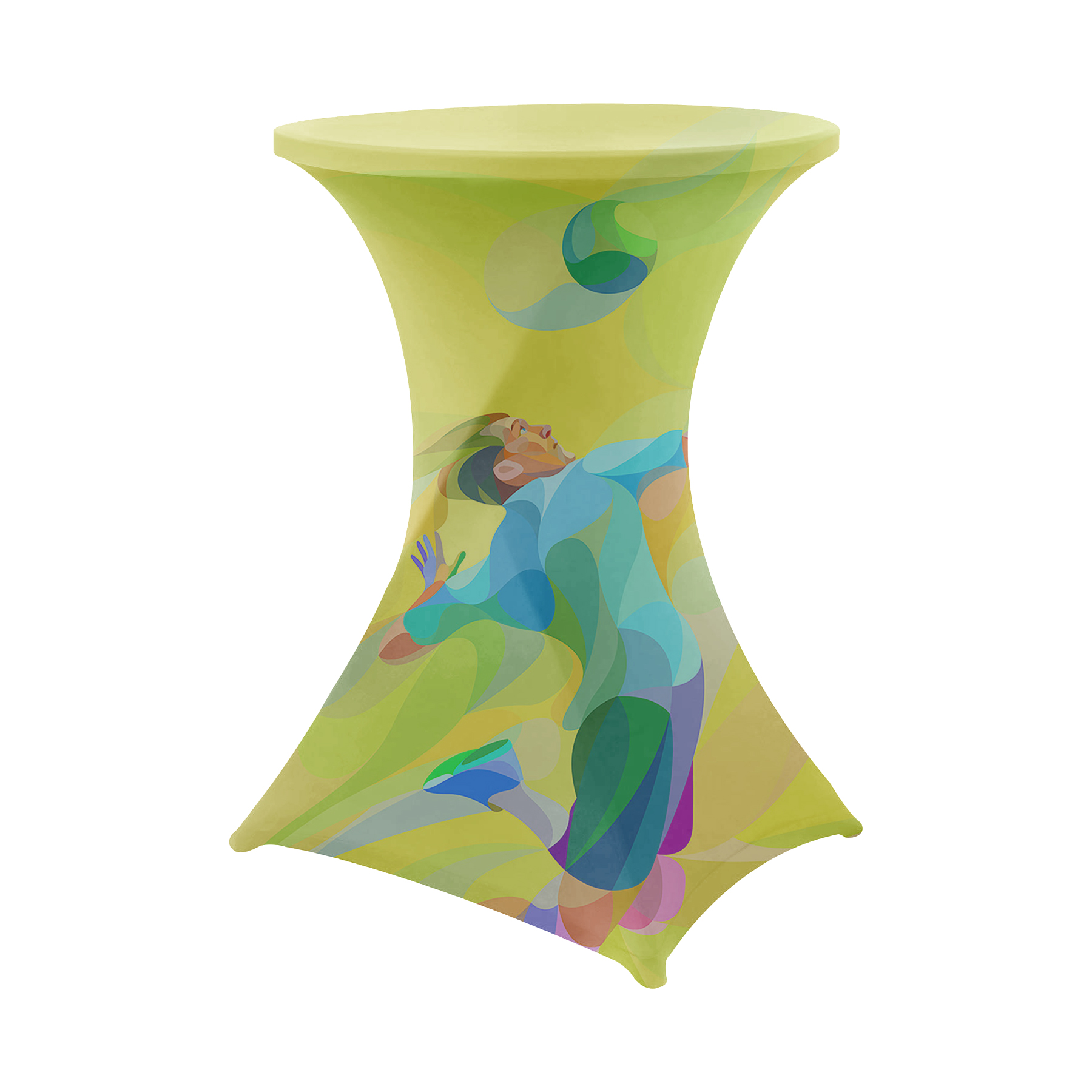 Custom 6ft Full Color Stretch Tablecloth 9