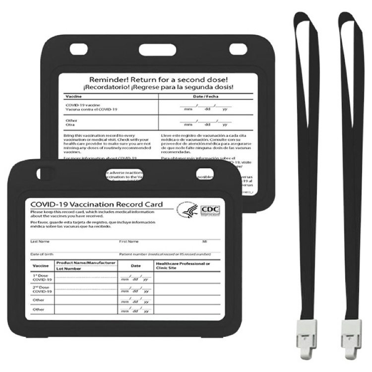 Vaccine Card Sleeve & Lanyard Set 4