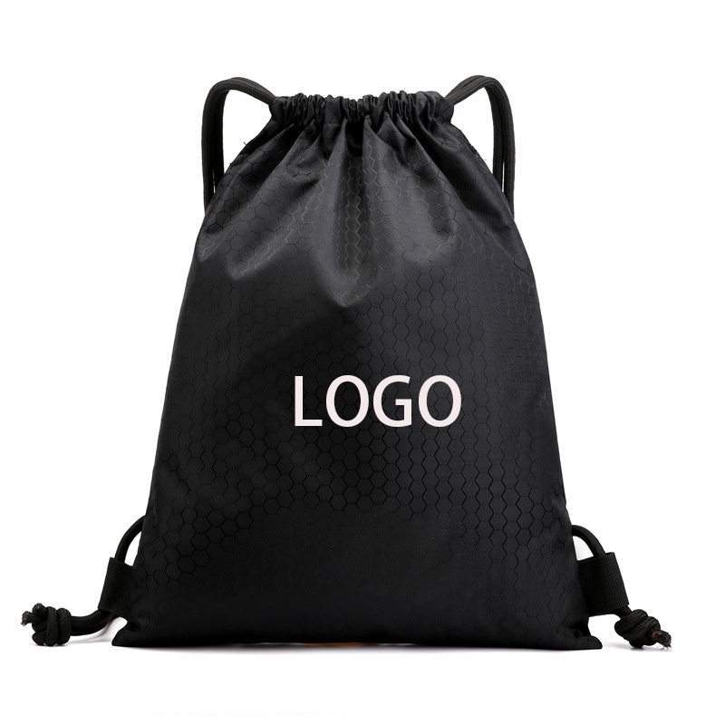 600D Football Material Gym Backpack Bag w/thick Thick Drawstring 2