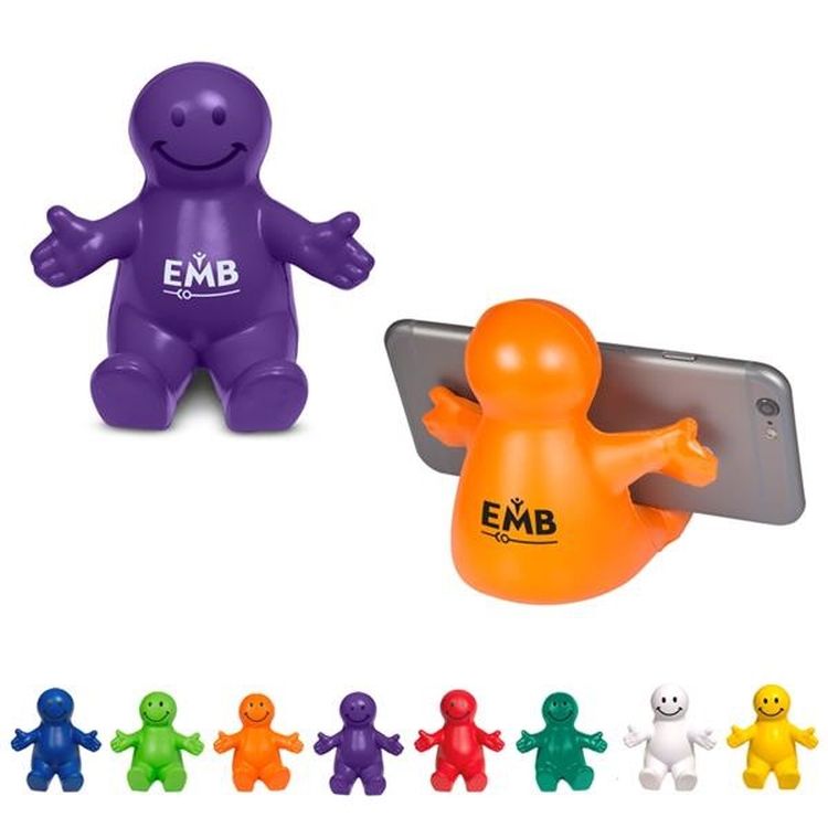Squeezable Stress Reliever Colorful Smiley Face Phone Holder 4