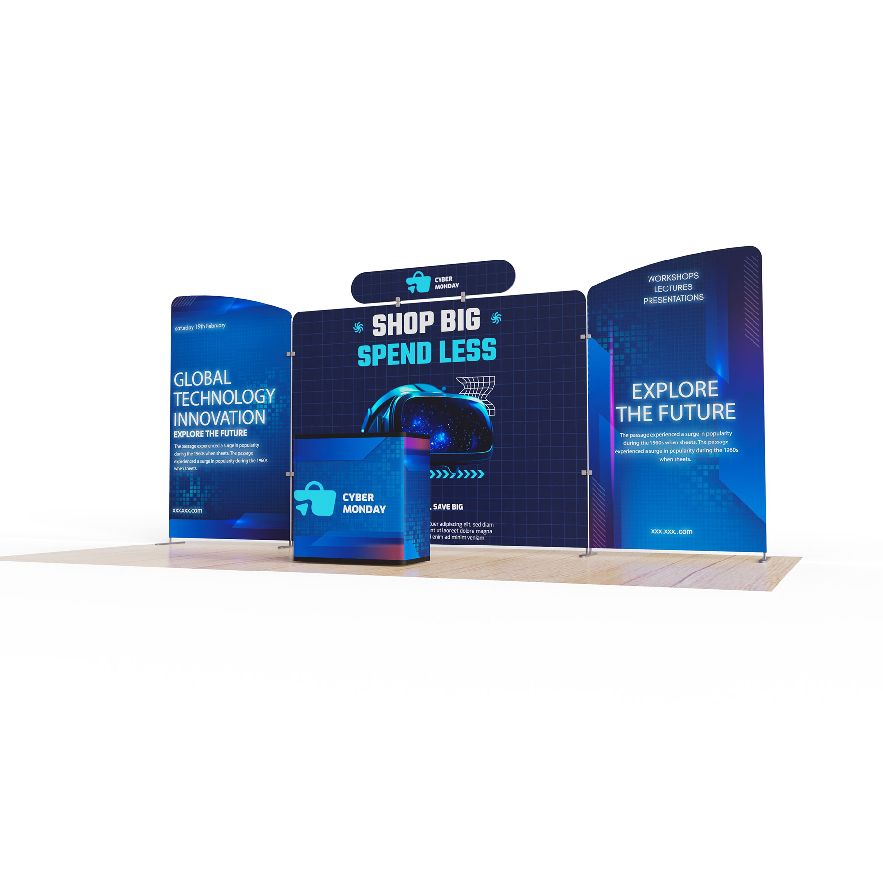 10' X 20' Custom Straight Tension Fabric Trade Show Booth Kit 6