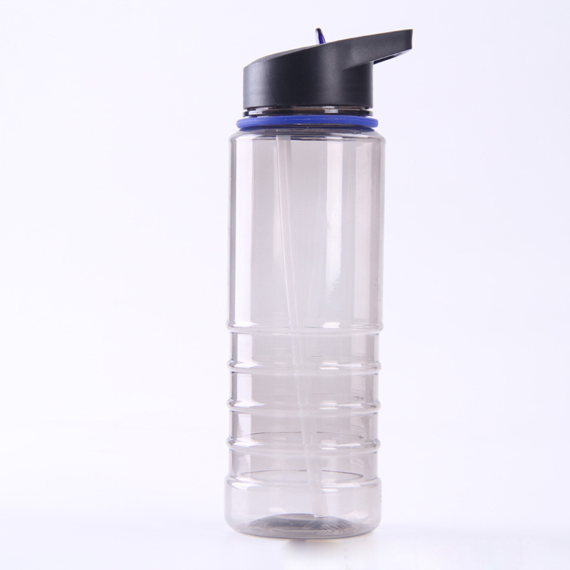 800ml Plastic Sports Bottle with Transparent Straw 27oz 7