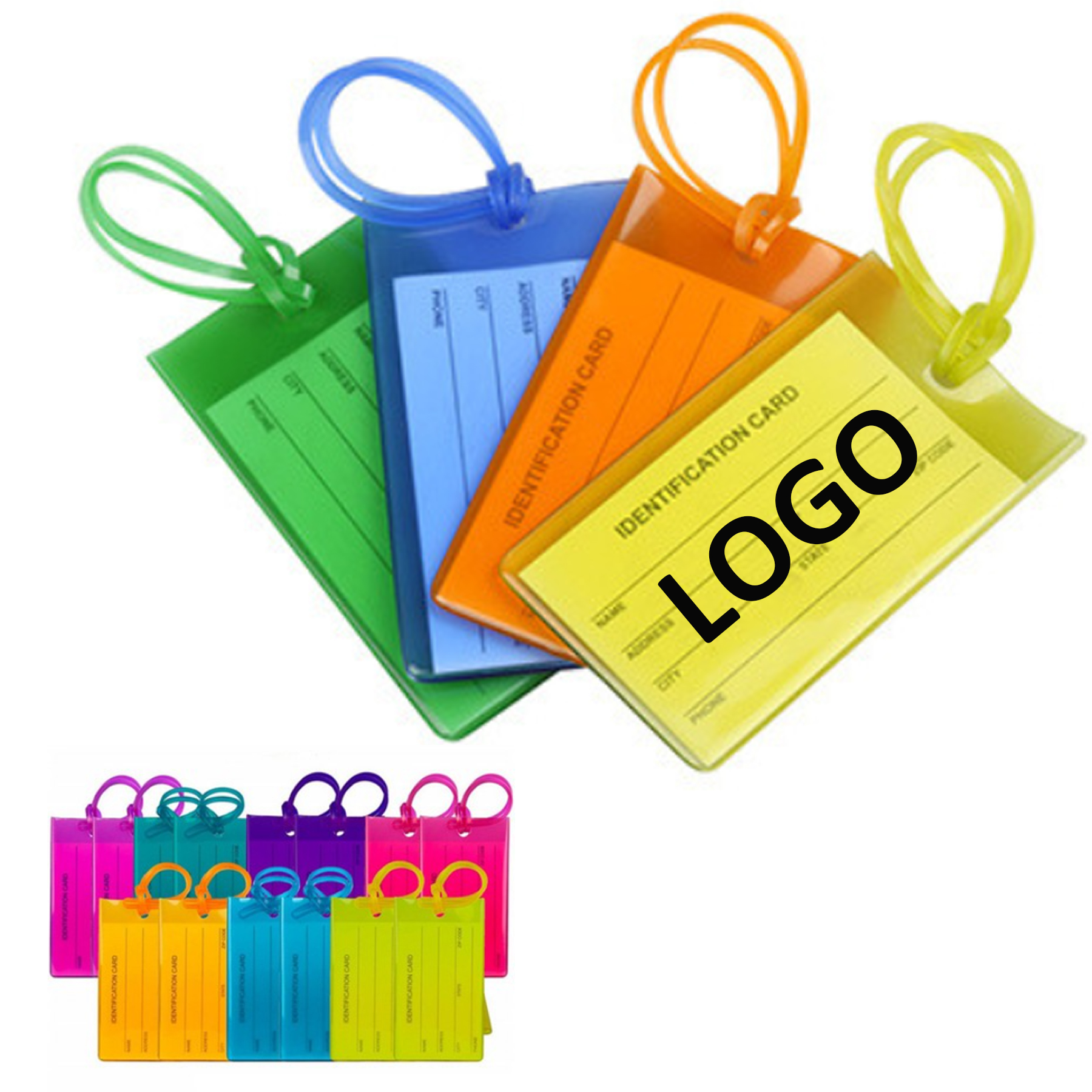 Clear PVC Luggage ID Tags 1