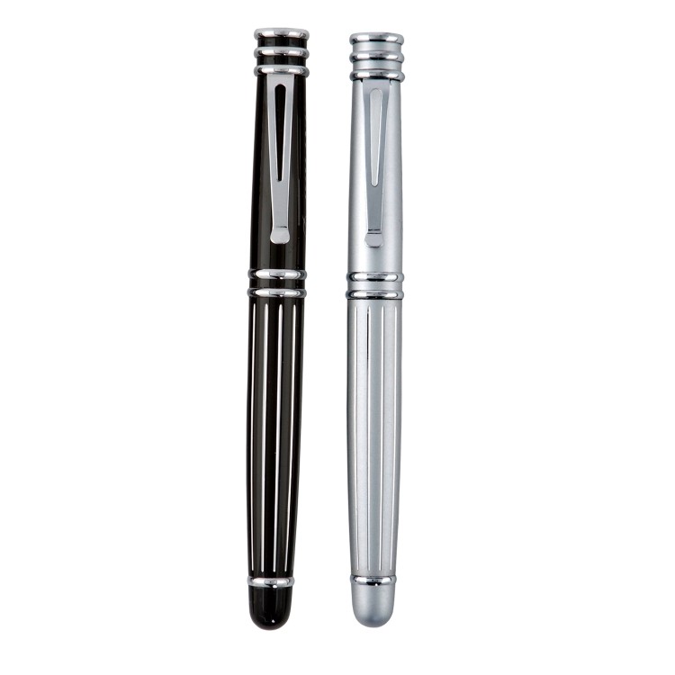 Allegro Brass Roller Ball Pen w/ Diamond Cut Lines