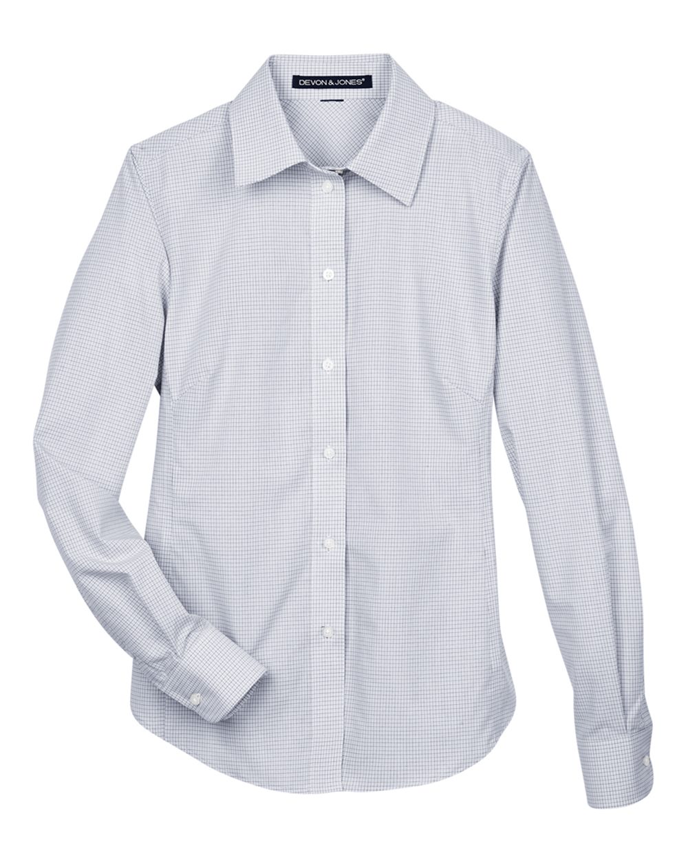 Women's Crown Collection® Micro Tattersall Woven Dress Shirt - DG510W 40