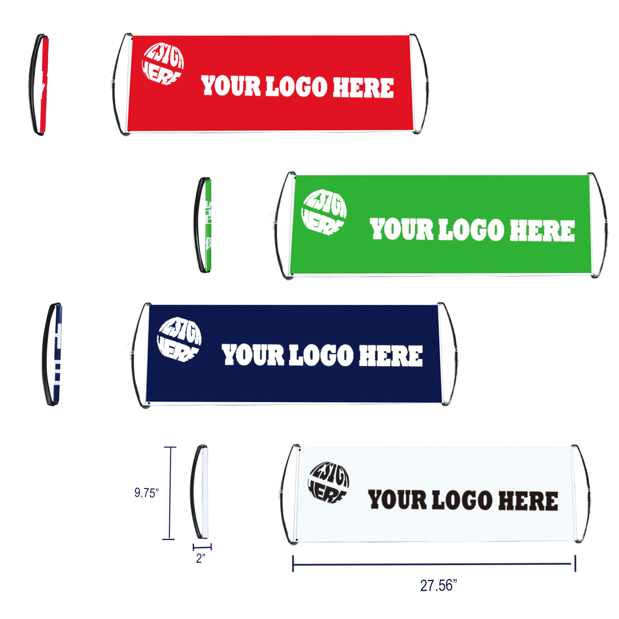 Custom Retractable Handheld Pocket Flag Advertising Banners 2