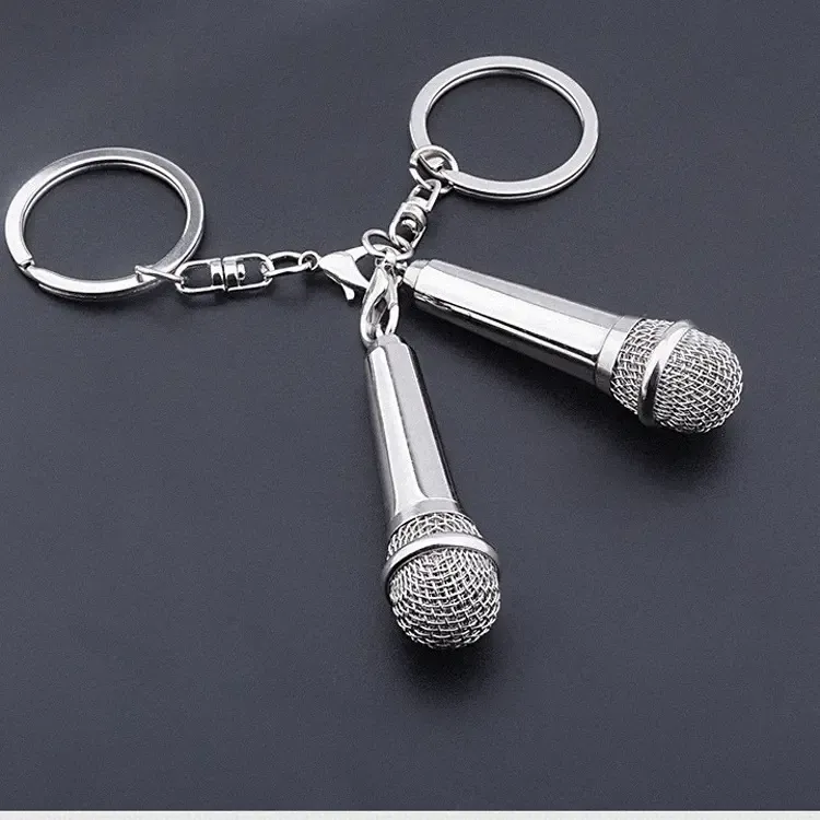 Metal Microphone Keychain 5