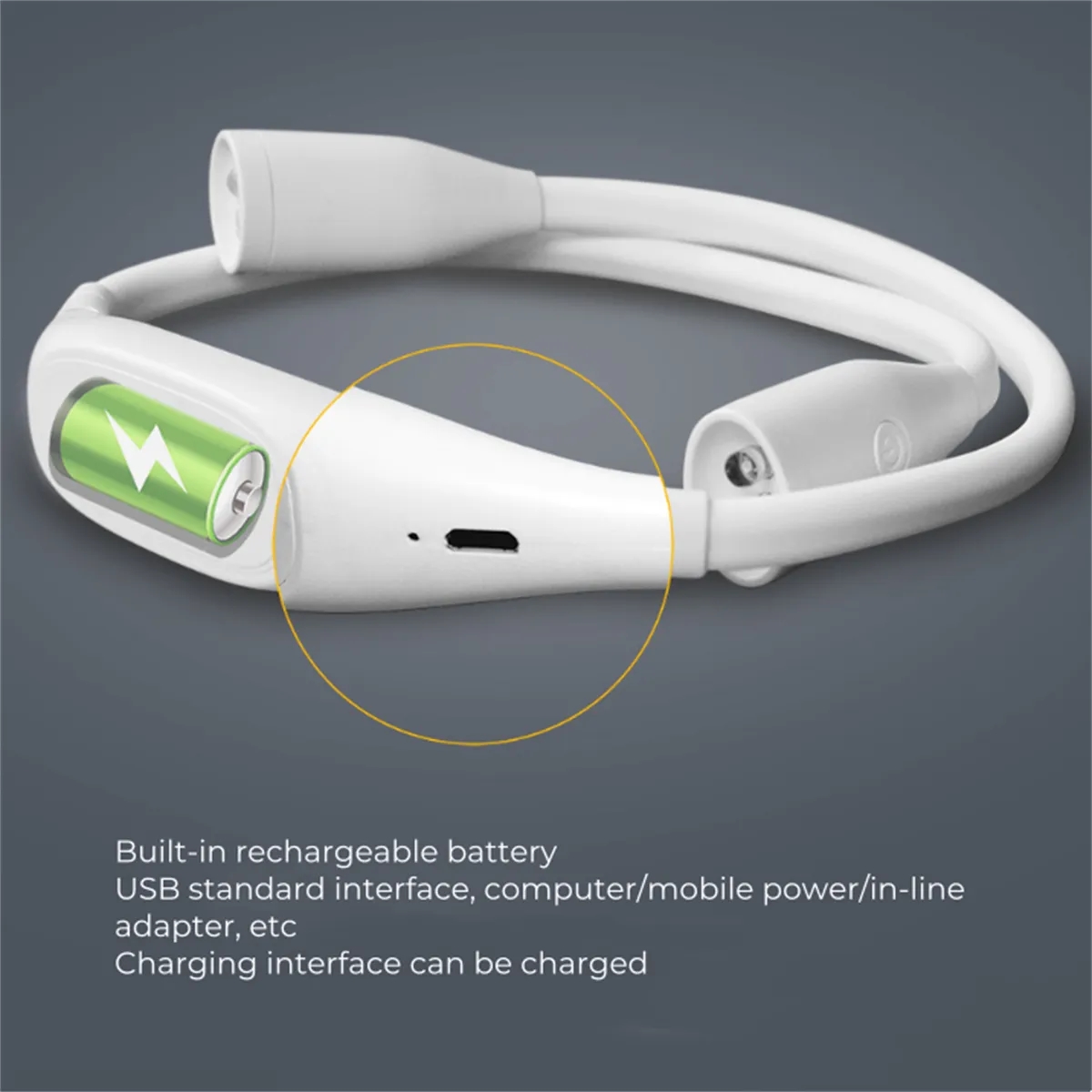 LED Neck Reading Light in Bed 3