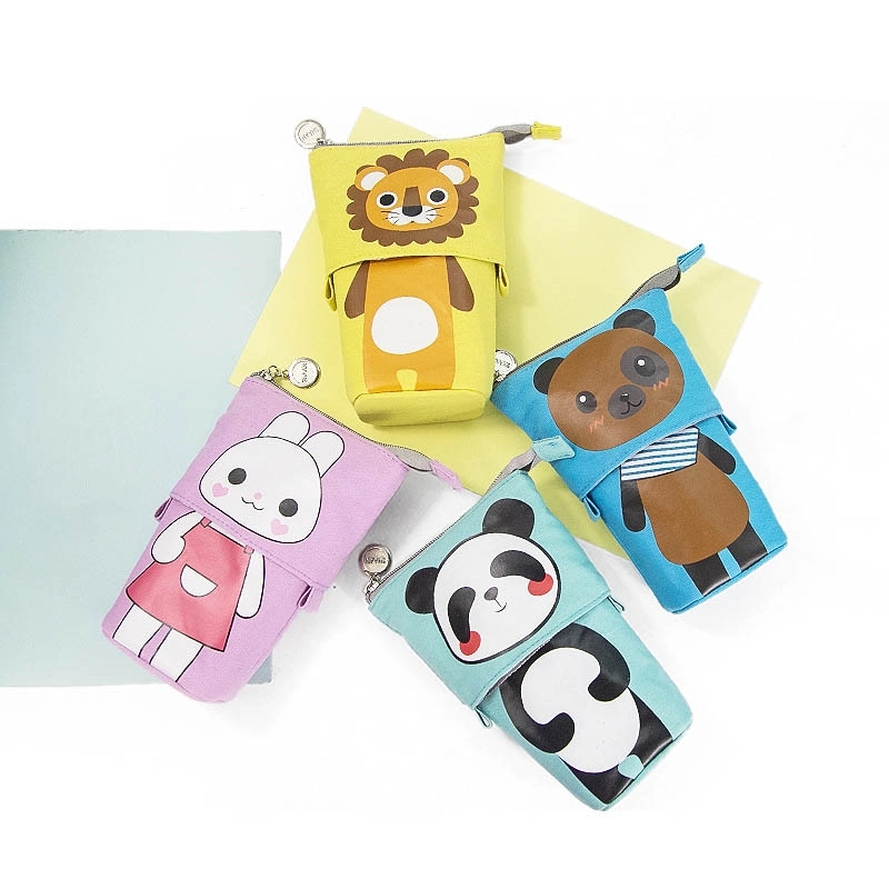 Canvas Foldable Stand-Up Pen Pencil Container Organizer Bag 8