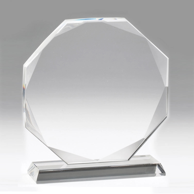 Crystal Award Octagon With Jewel Edge 3