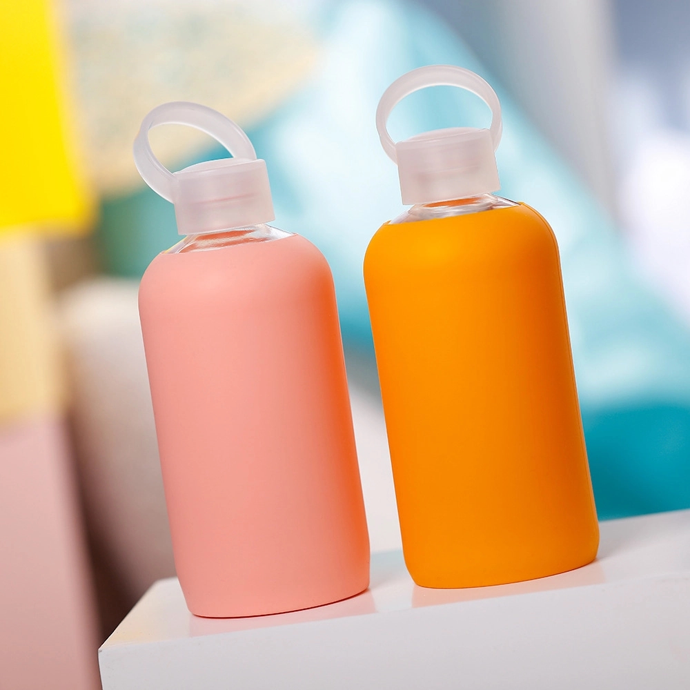 17 oz. Glass milk bottle with silicone sleeve 2