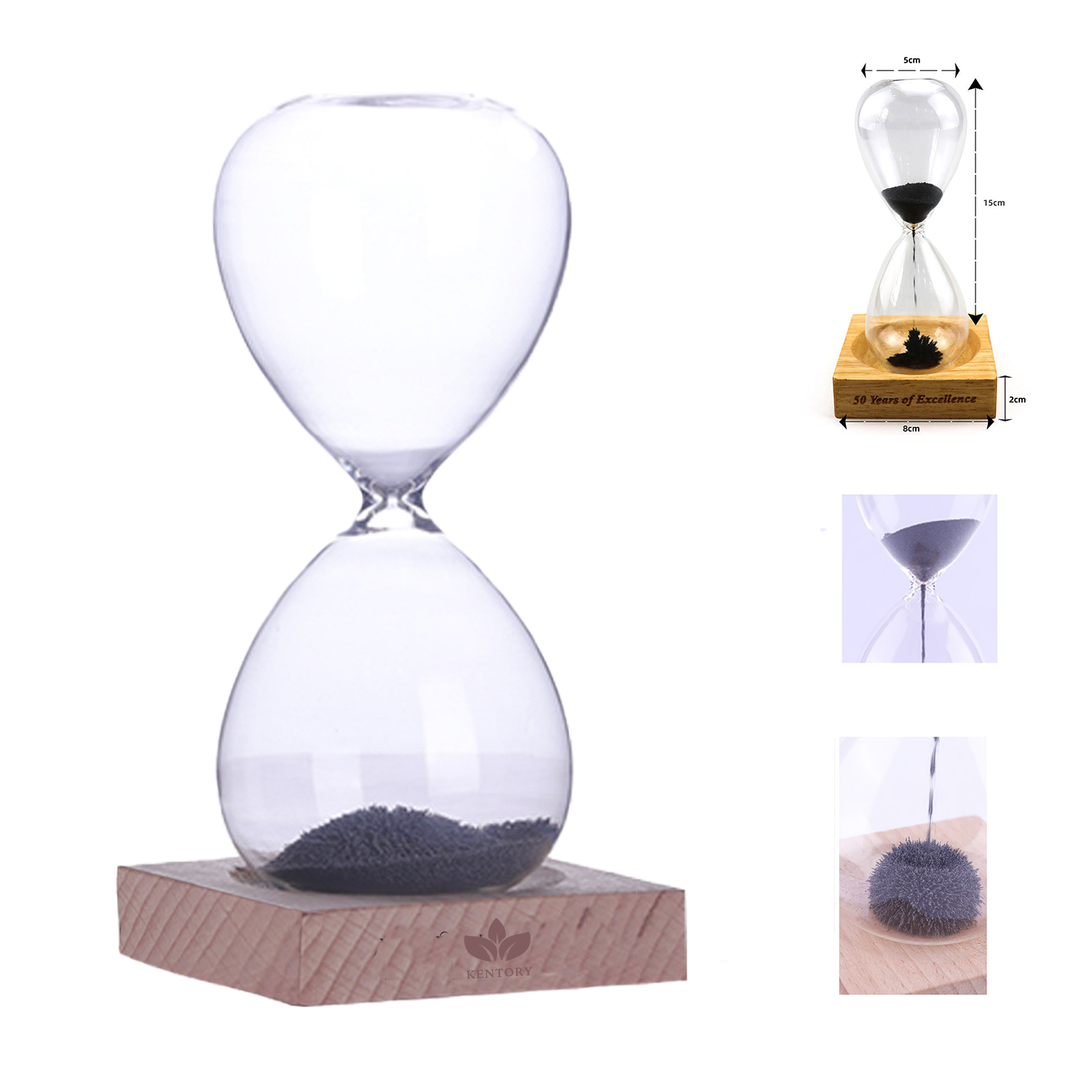 Magnetic 2 Minutes Hourglass Sand Timer for Desk Accessories 2