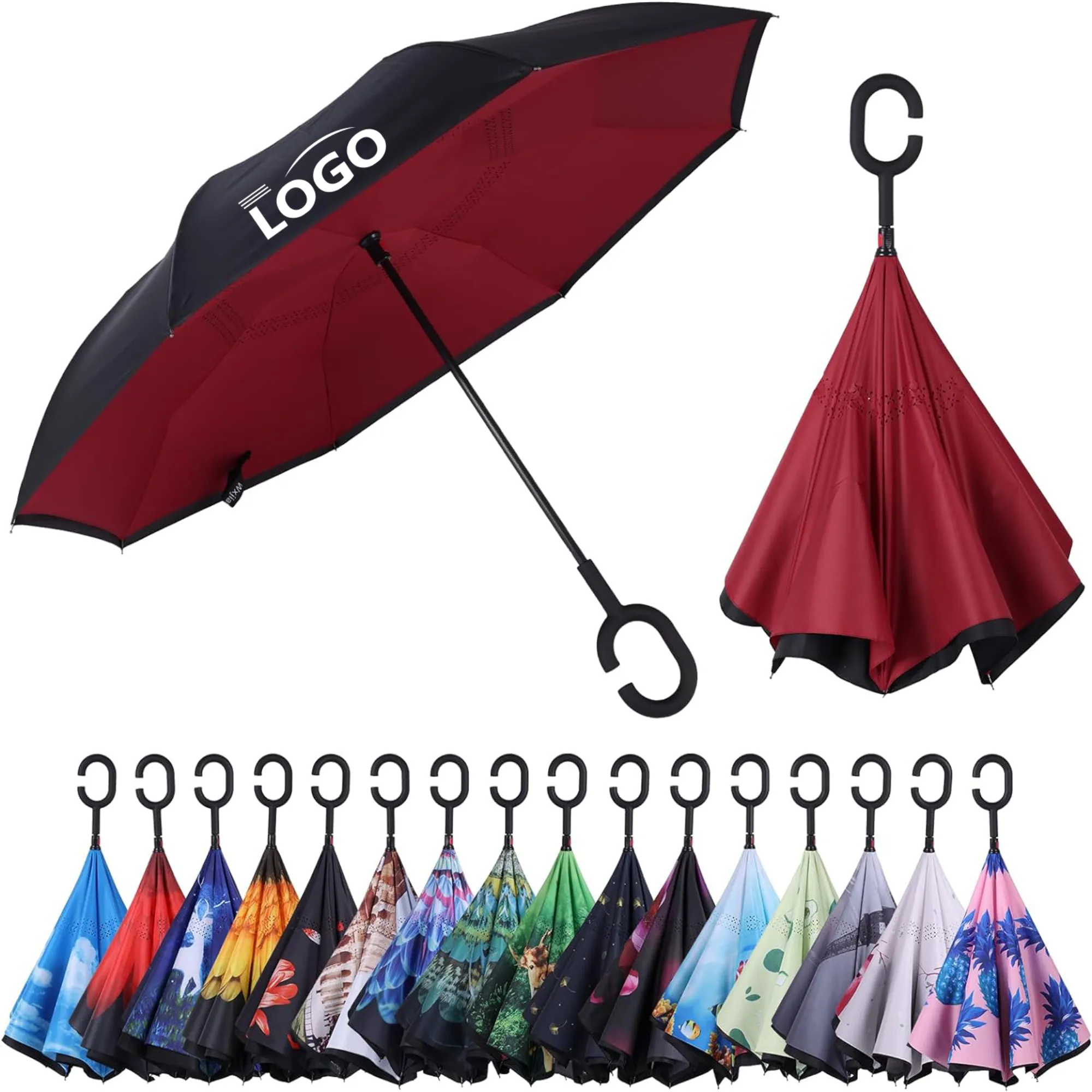 Reverse Straight Handle Umbrella 11