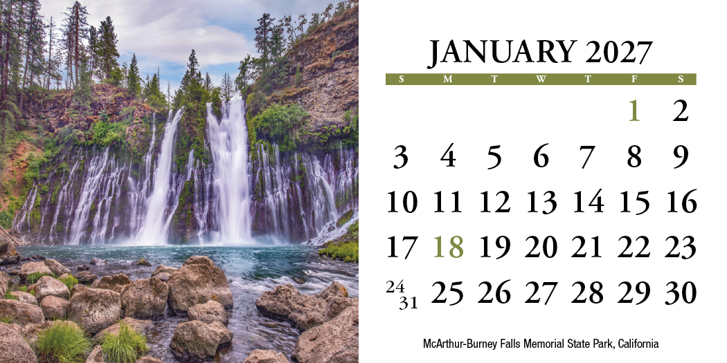 HotLine® Products Scenic America® Desk Tent Calendar 54