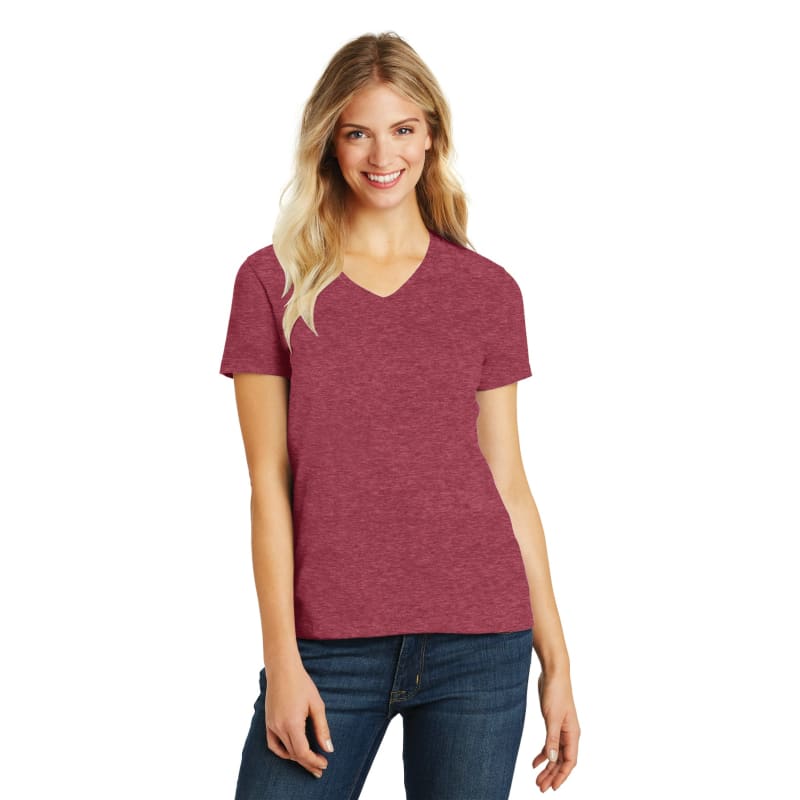 District Women's Perfect Blend CVC V-Neck Tee. 31