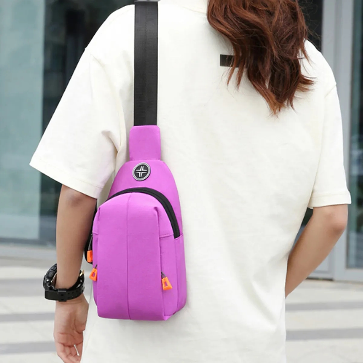 Travel Outdoor Crossbody Sling Bag w/ Headphone Jack 1
