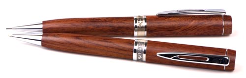 Inforest Flat Top Wood Ballpoint Pen and Pencil Set 1