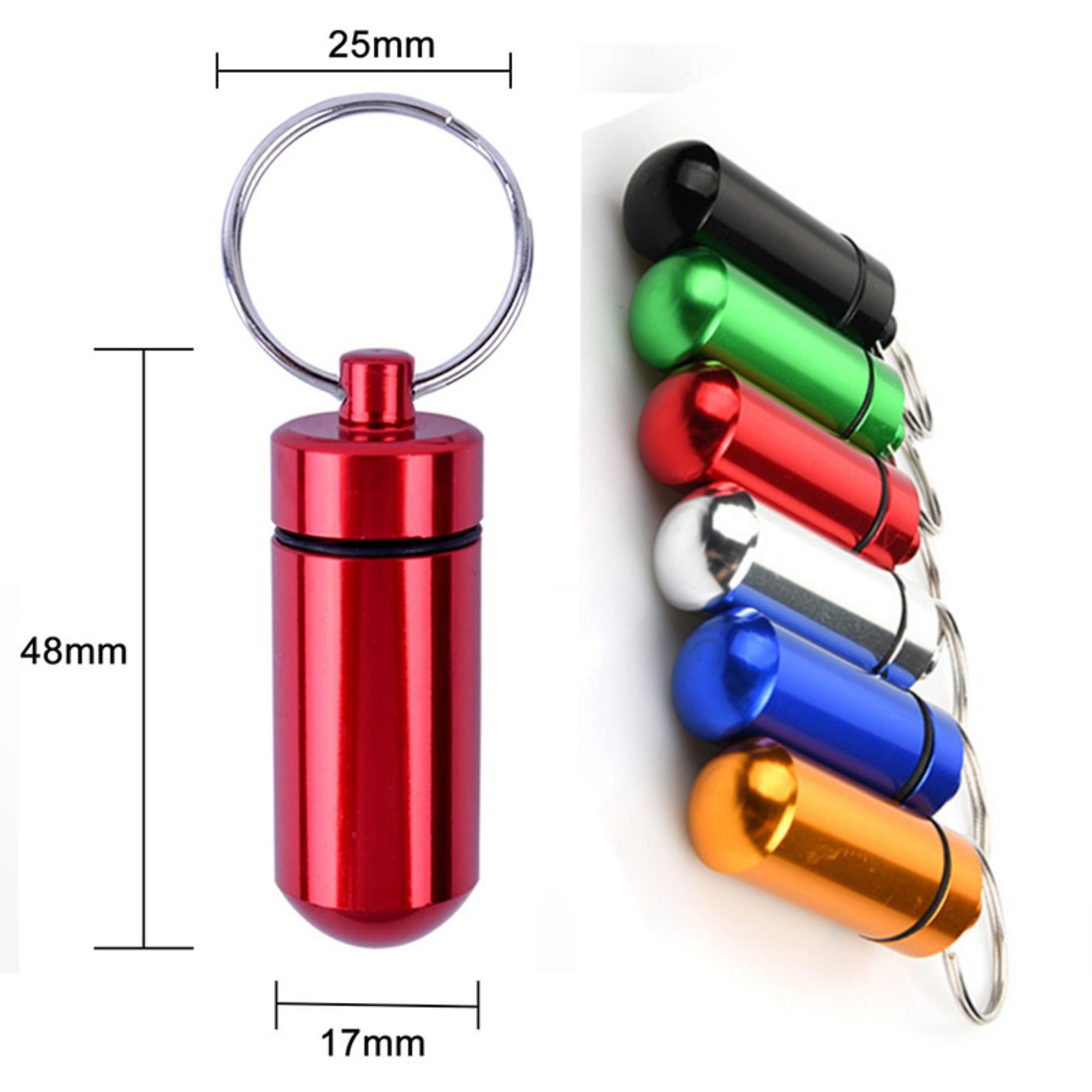 Aluminum Pill Holders Keychain 2