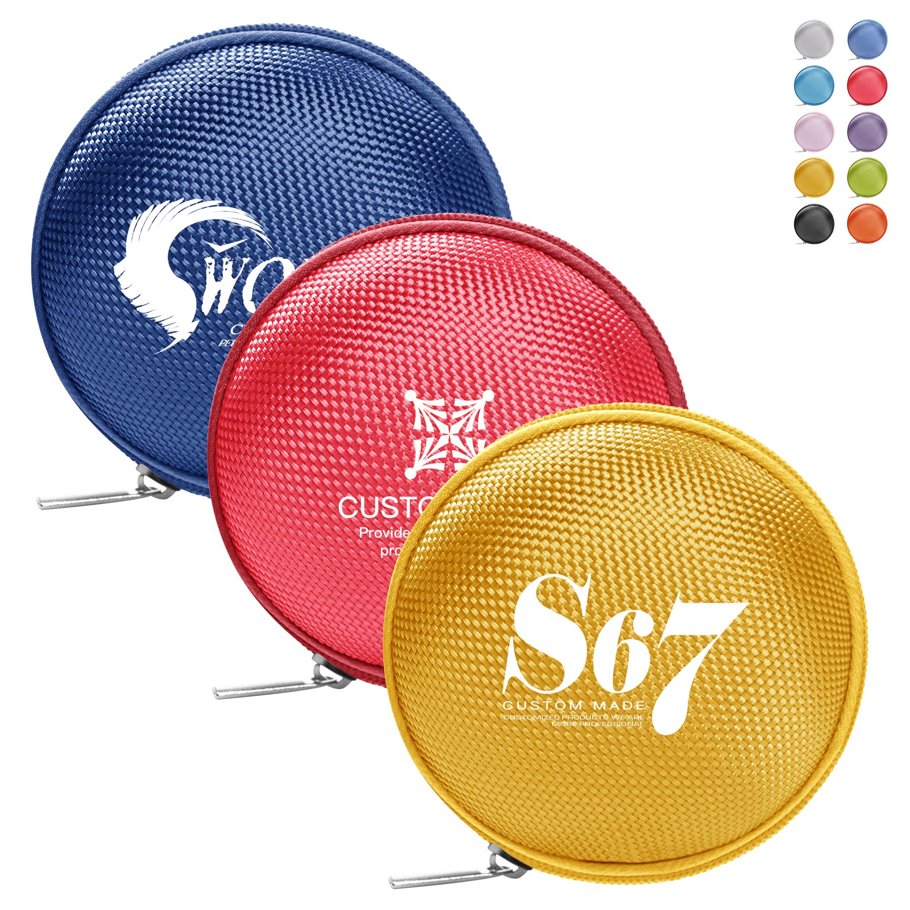 Round And Compact Portable Earphone Case 13