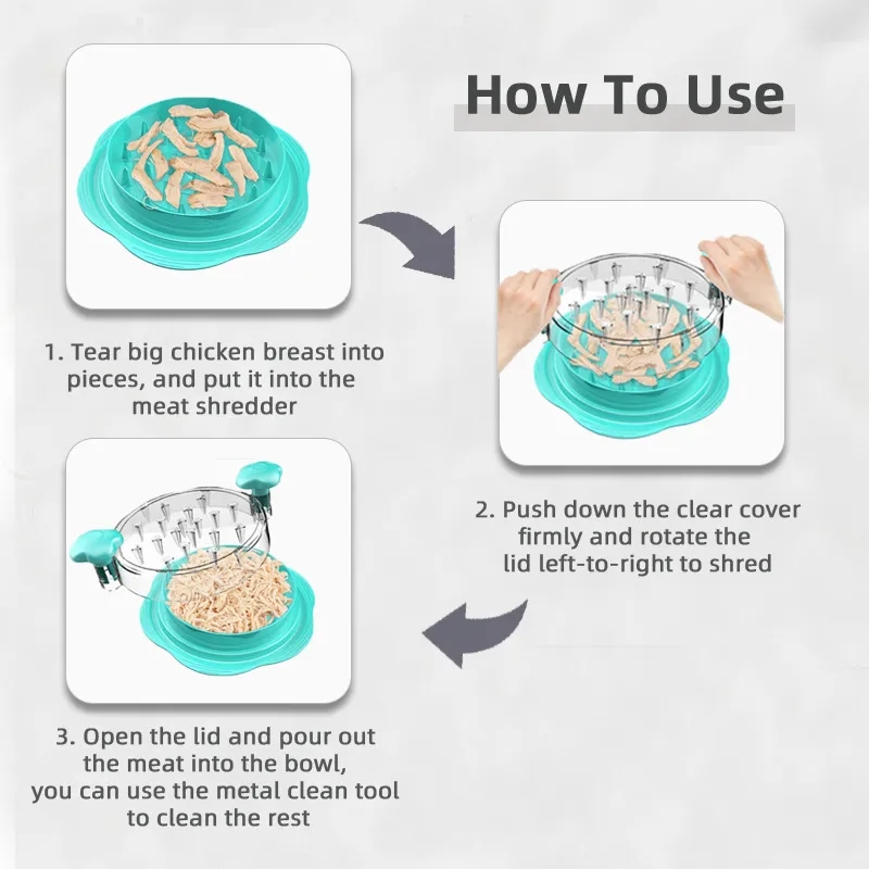 Flower Design Meat Shredder 5