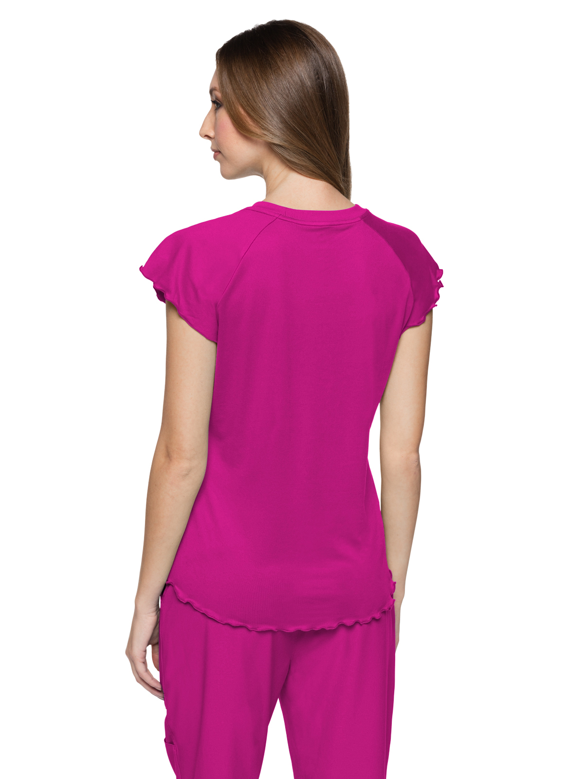 Med Couture - MC Layers - Women's 1-Pocket Lettuce-Edged Top 9
