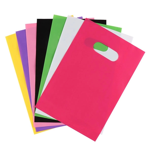 Small Plastic Die-cut Handle Gift Bag - 7" x 10.5" 4