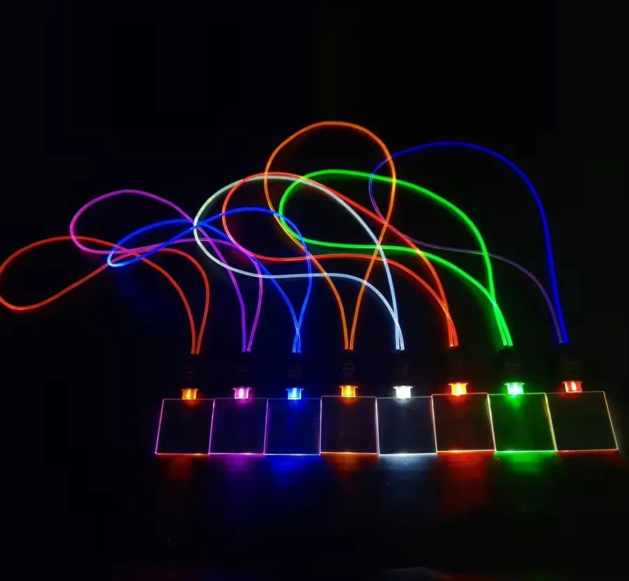 LED Necklace with flashing pendant 3