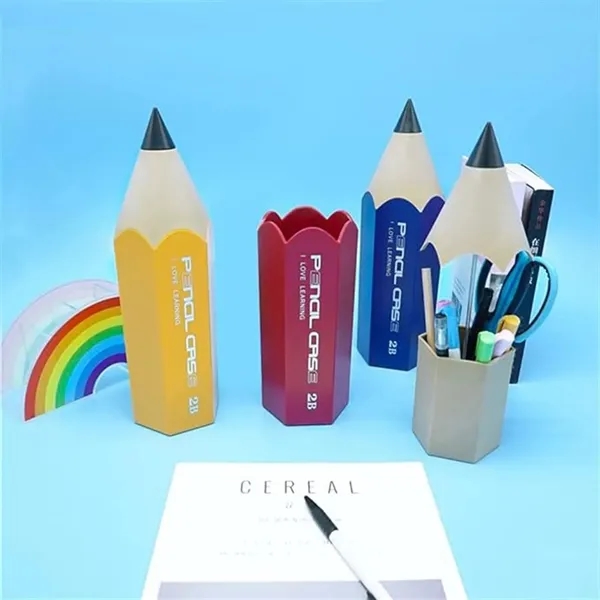 Pencil Shaped Desk Pen Holders Storage Dispenser Organizer 4