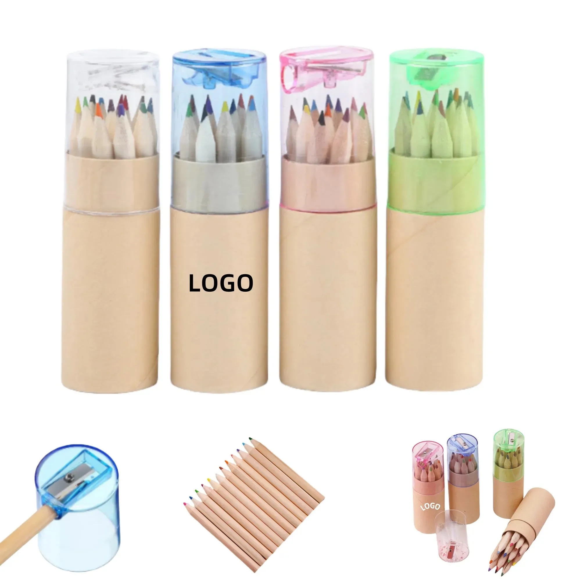 Kid Mini Drawing Colored Pencil With Sharpener 5