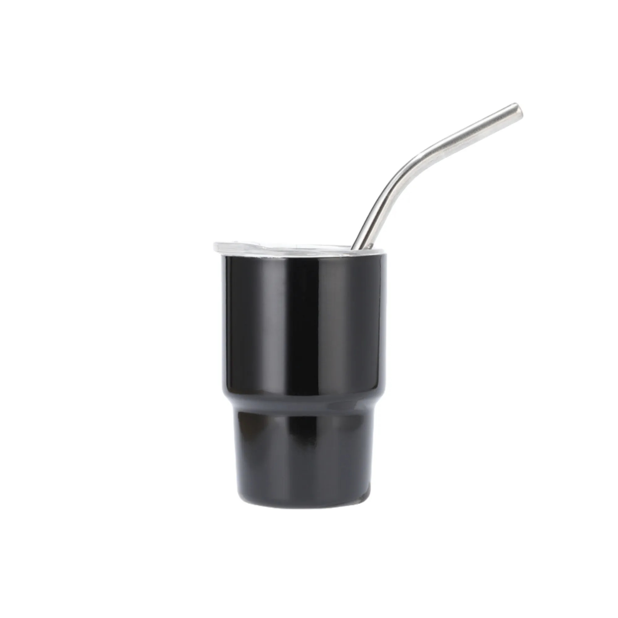 Mini Tumbler Shot Glass with Straw and Lid 9