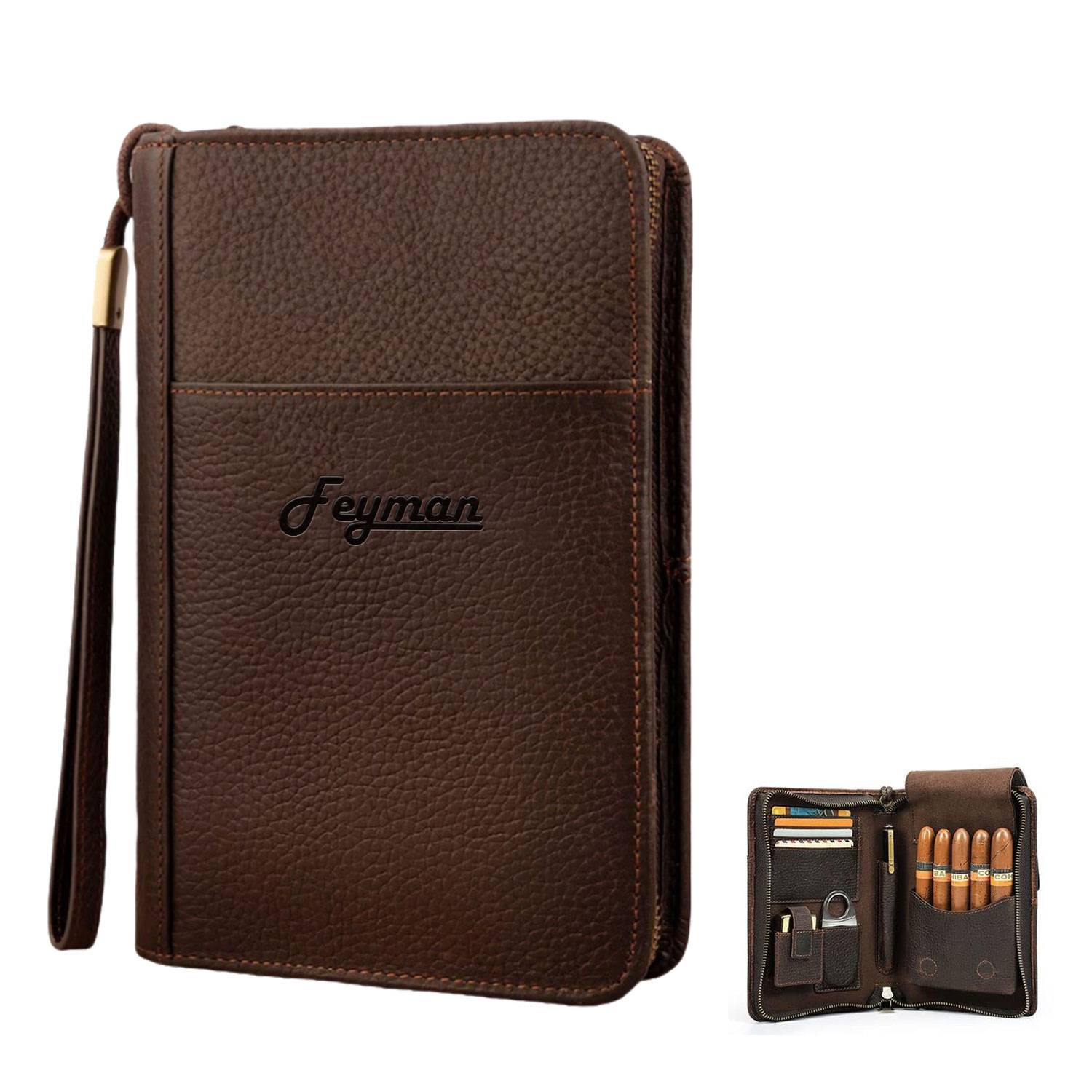 Vintage Multi-functional Portable Travel Cigar Humidor