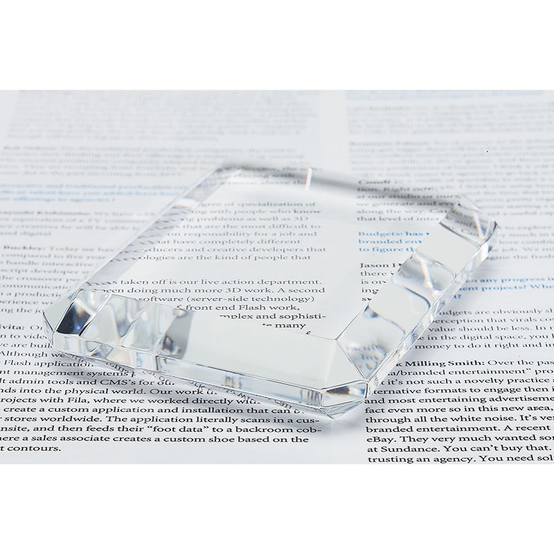 Prato Rectangle Crystal Paperweight 6