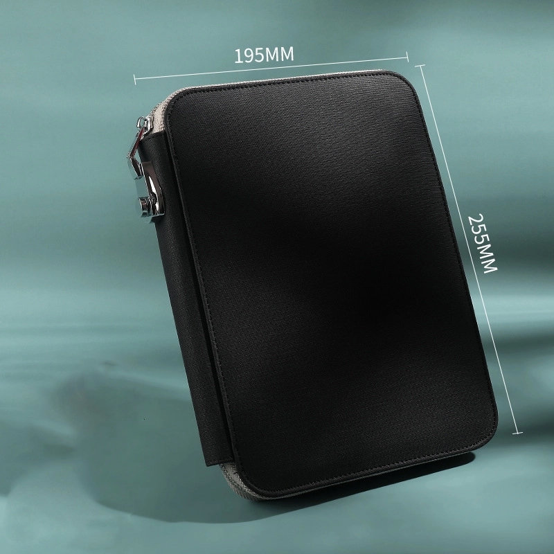 PU Multifunction B5 Business Zippered Notebook with Lock 11