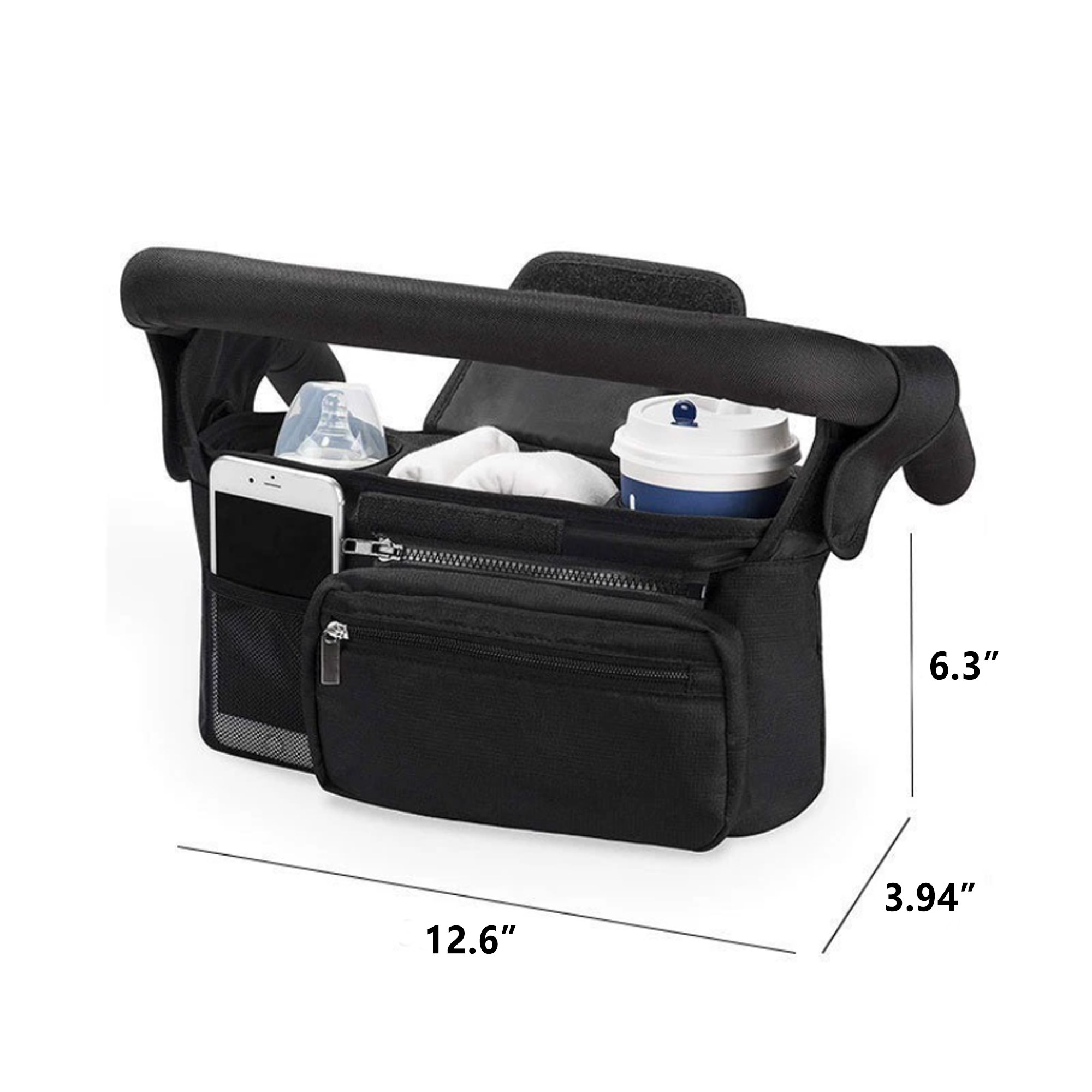 Baby Stroller Organizer with Insulated Cup Holder 3