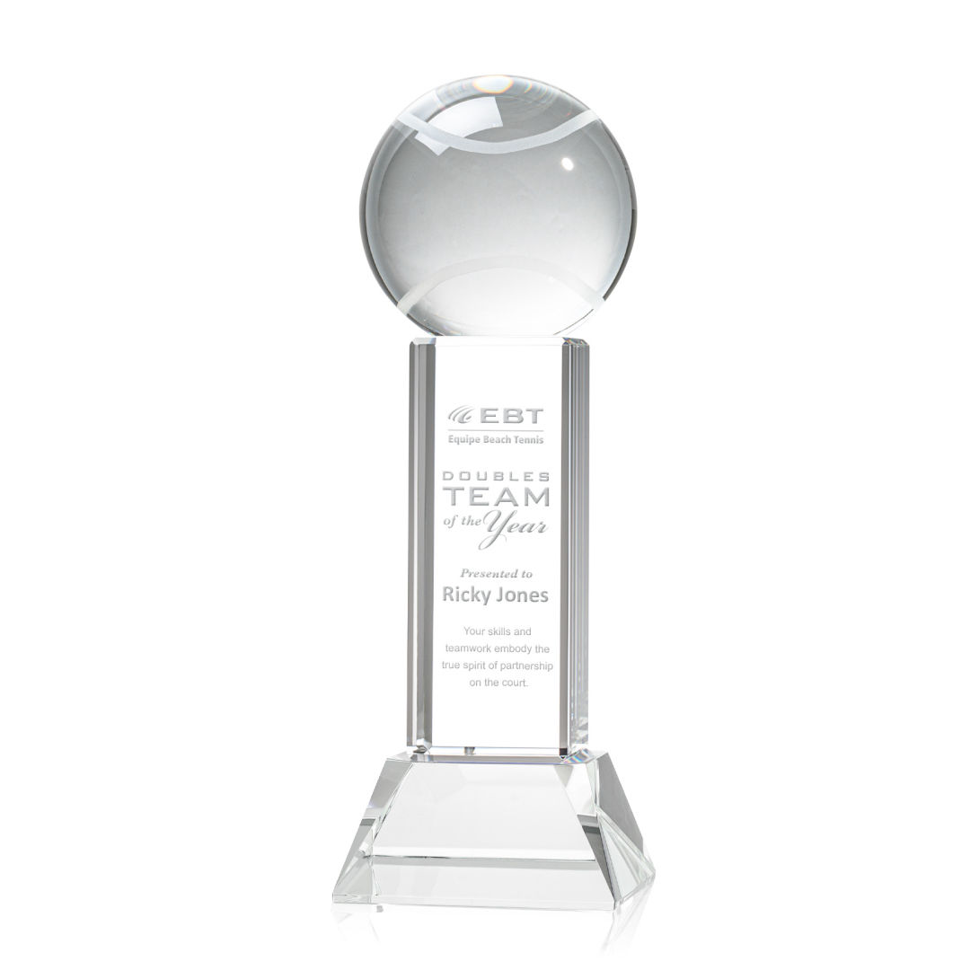 Tennis Ball Award on Stowe Base - Clear 3