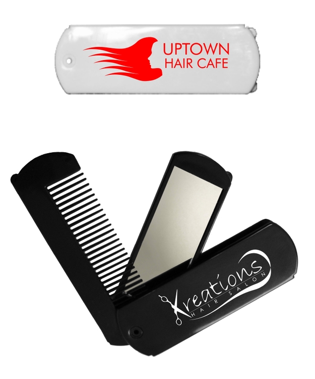 Folding Travel Mirror & Comb Set 1