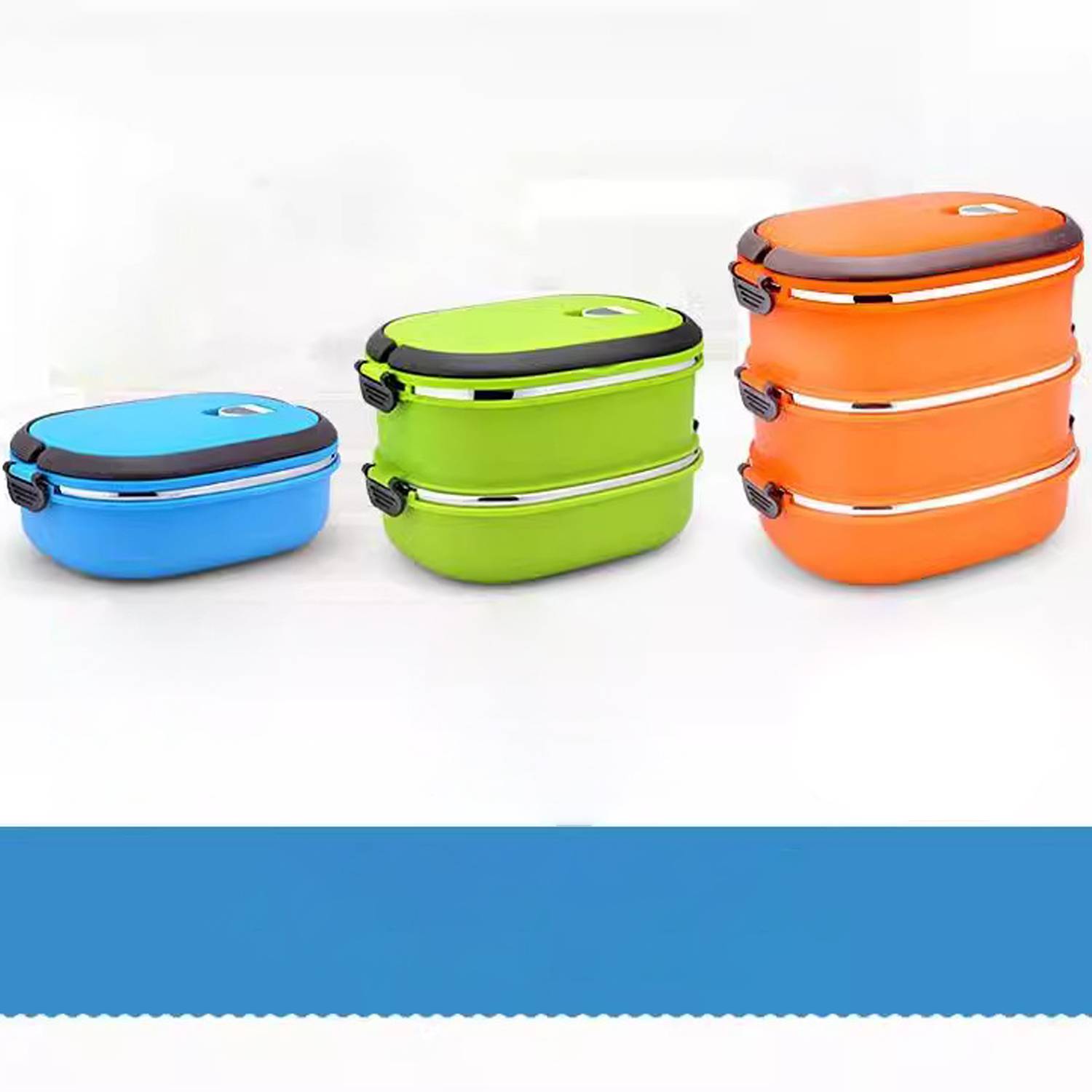 Student Adult Rectangular Sealed Plastic Steel Bento Box 4