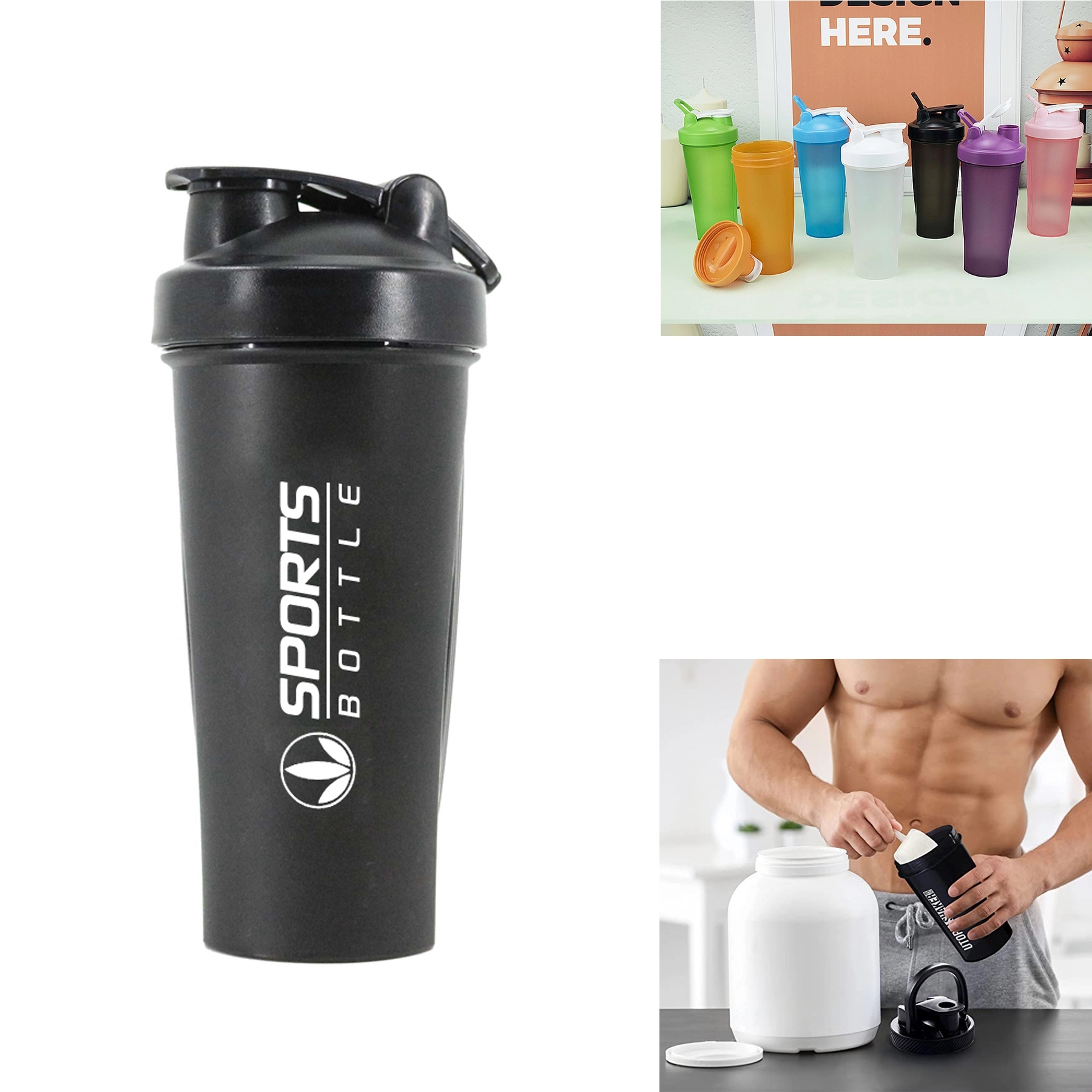 Protein Shaker Bottle 20-Ounce 2