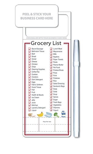 Skinny Mini Memo Board - Stock Grocery List (3.5x9) 1