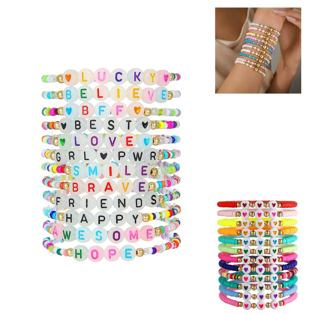 Adjustable Beaded Bracelets with Durable Cord 5